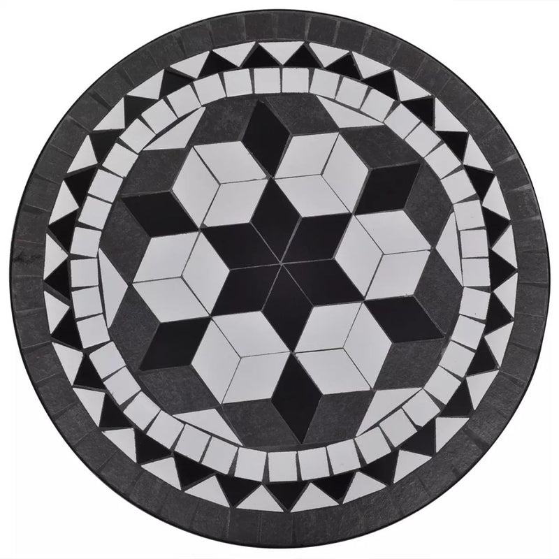 Mosaic Table 60 Cm - Black / White