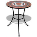 Mosaic Table 60 Cm - Terracotta / White