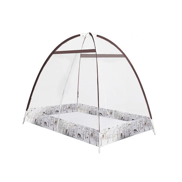 Mosquito And Insect Nets Foldable Camping Canopy Brown And White