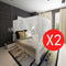 Mosquito Net Bed Set Square 3 Openings (2 Pcs)