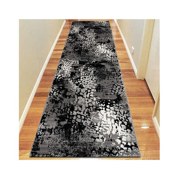Moth Resistant Boston Grey Hallway Runner Rug
