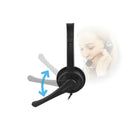 Multi Device Stereo Headset Adjustable Band Noiseless Volume Control