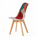 2X Multi Padded Seat Dining Fabric Chair