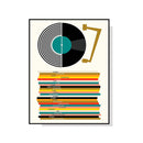 Music Black Frame Canvas Wall Art