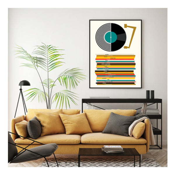 Music Black Frame Canvas Wall Art