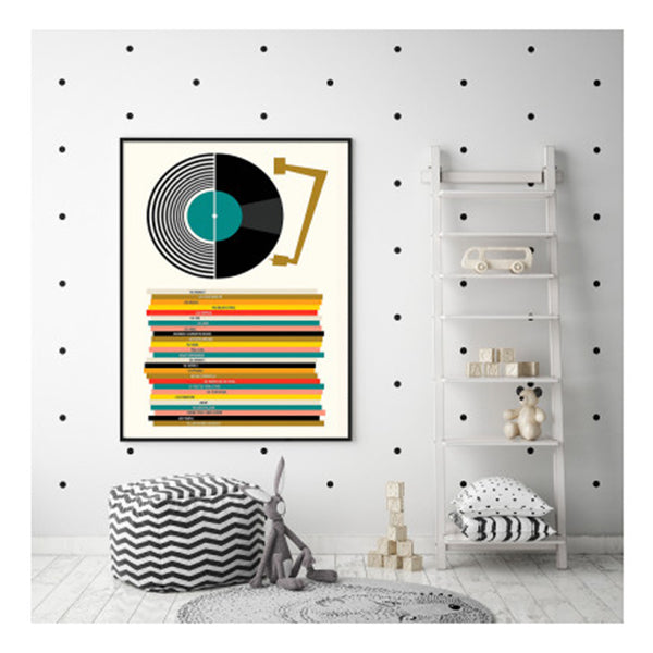 Music Black Frame Canvas Wall Art