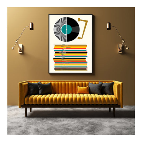 Music Black Frame Canvas Wall Art