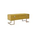 Velvet Bench With Storage Compartment