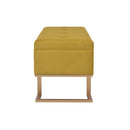 Velvet Bench With Storage Compartment