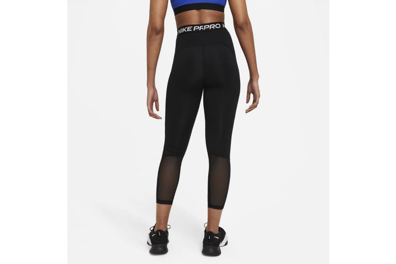 Nike Women's Nike Pro 365 High Rise 7/8 Tights (Black/White, Size XS)