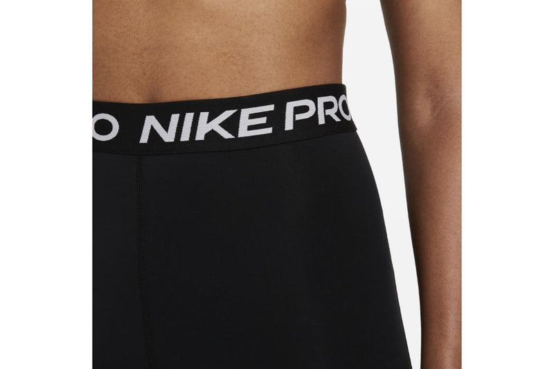 Nike Women's Nike Pro 365 High Rise 7/8 Tights (Black/White, Size XL)