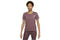 Nike Women's Dri-FIT Run Short Sleeve Top (Dark Wine/Black/Reflective Silver, Size M)