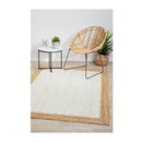 Byron Hand Braided White Natural Rug