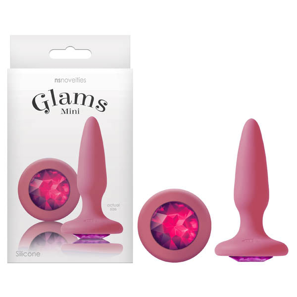 Glams Mini Pink Butt Plug With Sparkling Gem