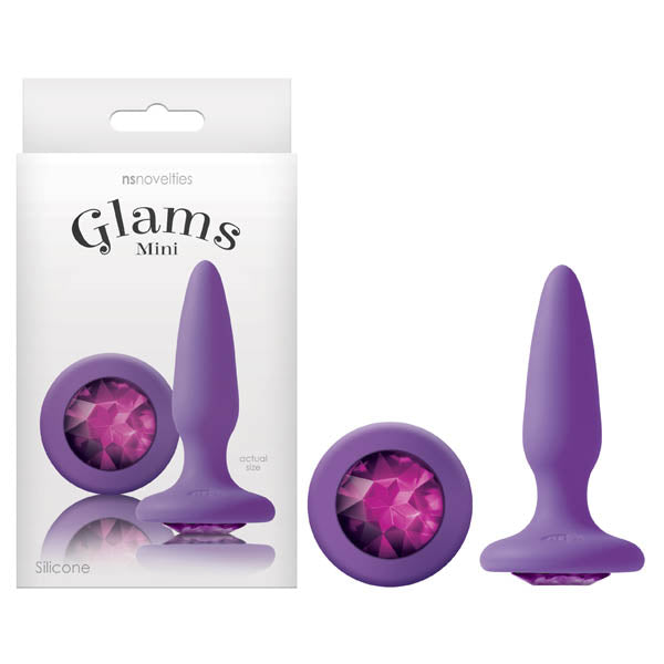 Glams Mini Purple Butt Plug With Sparkling Gem