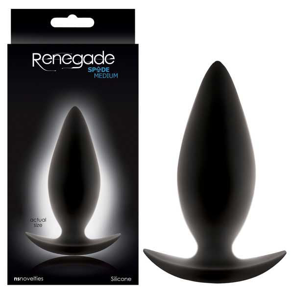 Renegade Spades Black Medium Butt Plug