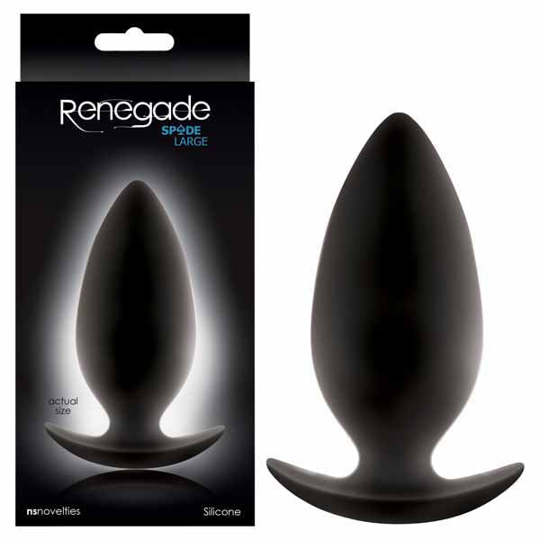 Renegade Spades Black Large Butt Plug