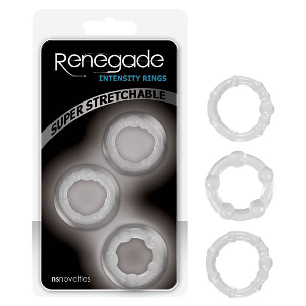Renegade Intensity Clear Cock Rings Set Of 3