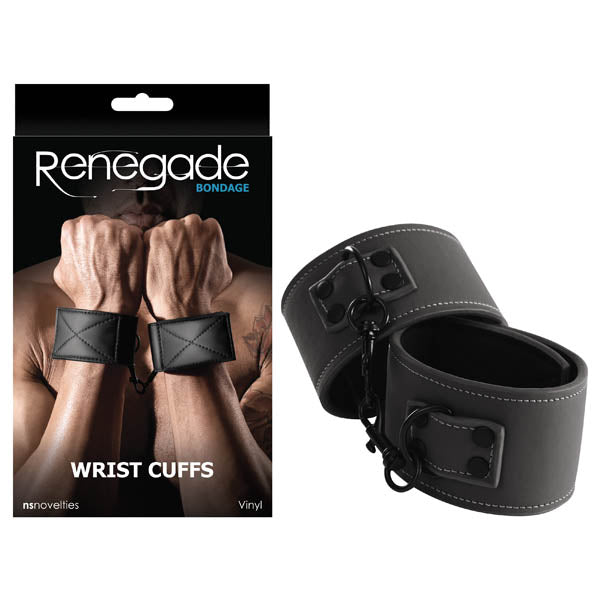 Renegade Bondage Wrist Cuffs Black Hand Restraints