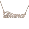 Cubic Zirconia Initial Name Necklace
