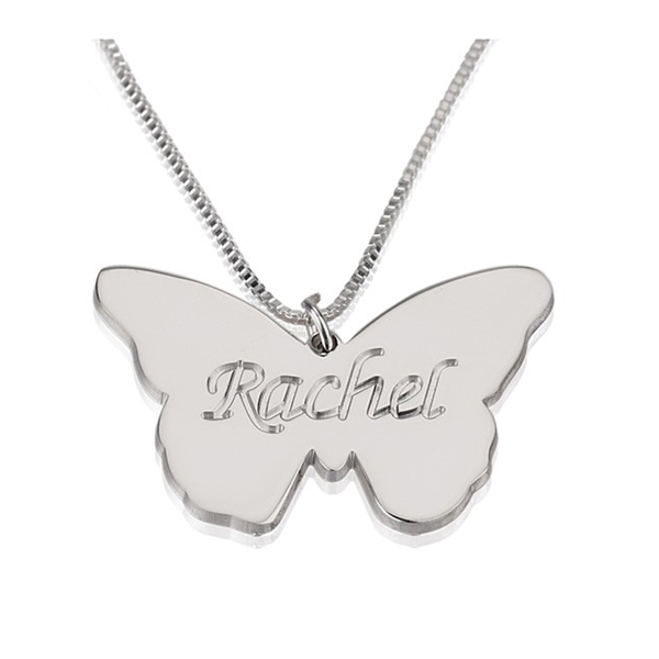 Butterfly Name Pendant Necklace