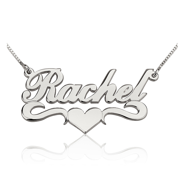 Name Necklace With Heart