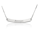 Curved Bar Necklace with Name