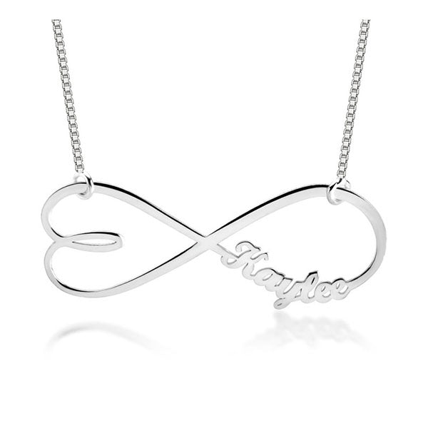 Heart Shape Infinity Name Necklace