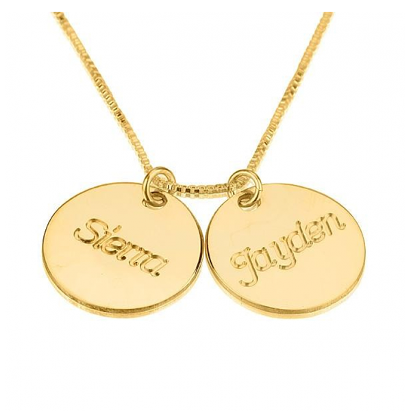Engraved Necklace with Two Names