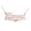 Name Necklace with underline Hearts
