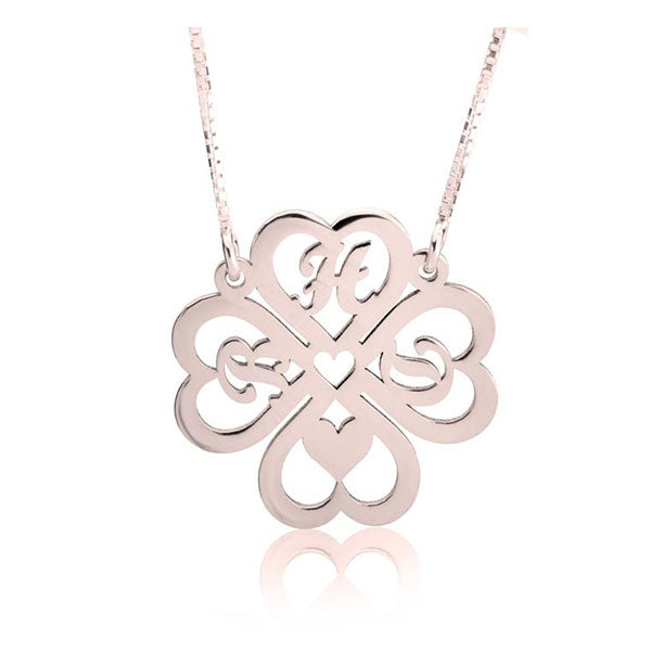 Personalised Four Leaf Clover Necklace