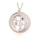 Family Tree Necklace with Birthstones