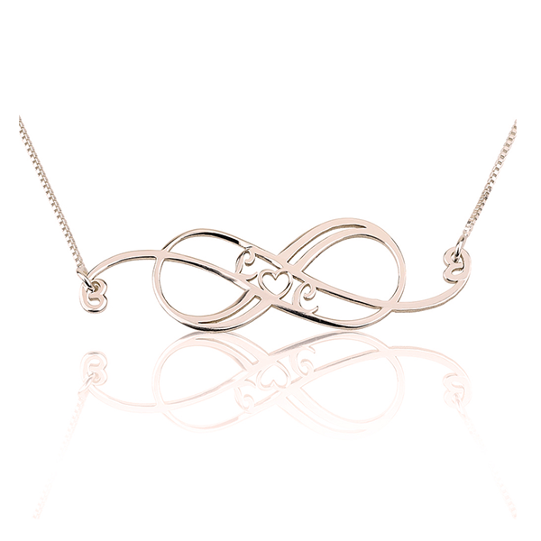 Swirly Initial Infinity Necklace