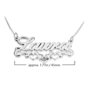 Name Necklace with underline Hearts
