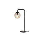 Newton Contemporary Clear Glass Lamp Black