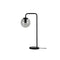 Newton Contemporary Clear Glass Lamp Black