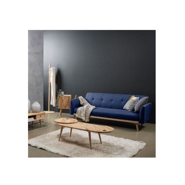 Nicholas 3 Seater Blue Foldable Sofa Bed