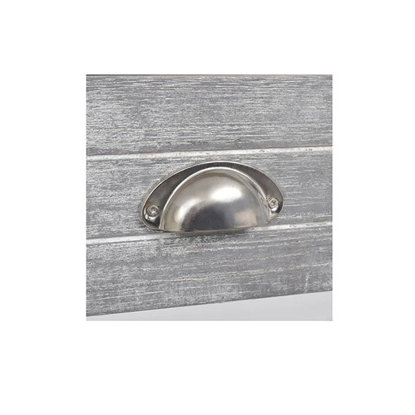 Nightstand Grey And White Paulownia Wood