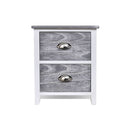 Nightstand Grey And White Paulownia Wood