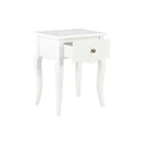 Nightstand White Solid Pine Wood
