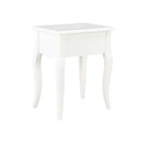 Nightstand White Solid Pine Wood