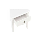 Nightstand White Solid Pine Wood