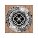 Non Shedding Boston Grey Round Rug