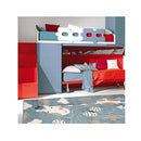 Non Shedding Kidszoo Blue Rug