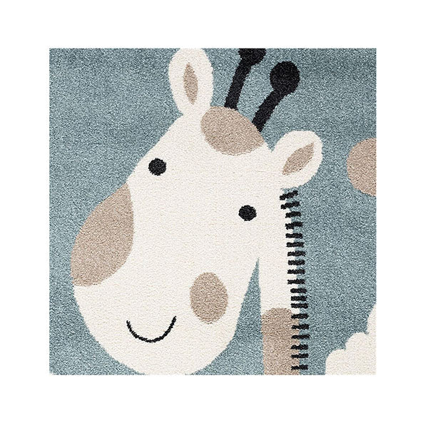 Non Shedding Kidszoo Blue Rug