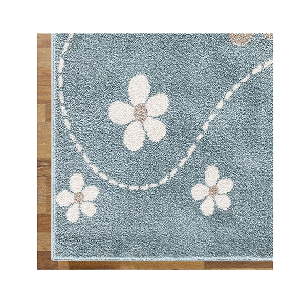 Non Shedding Kidszoo Blue Rug