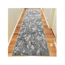 Non Shedding Lotus Grey Contemporary Rug
