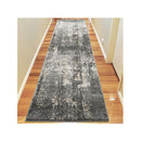 Non Shedding Lotus Light Grey Contemporary Rug