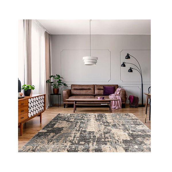 Non Shedding Lotus Light Grey Rug