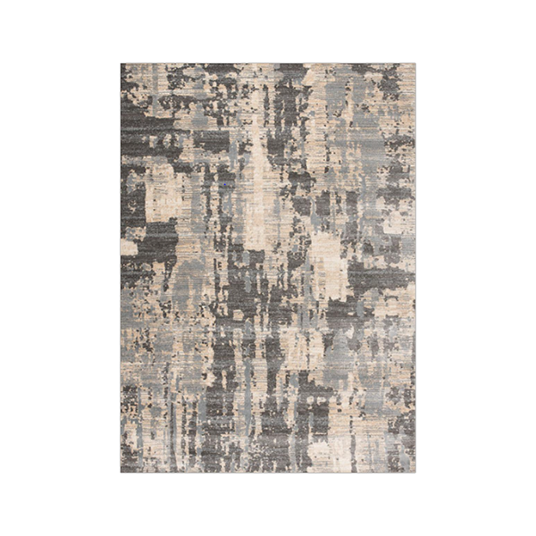 Non Shedding Lotus Light Grey Rug